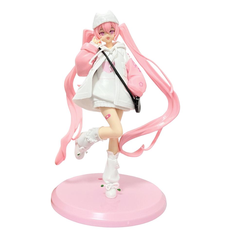Daily Style Sweater Hatsune Miku Cute Hatsune Miku Standing Posture Handmade PVC Model Animation Peripheral Decoration Toys