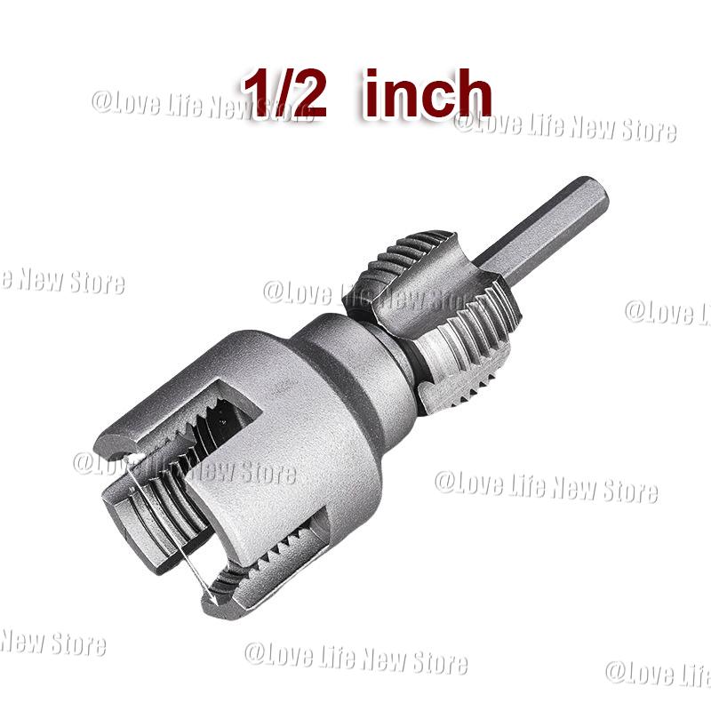 Electric Drill Compatible PVC Pipe Threader Kit, PVC Pipe Threader with 3 Dies 1/2  3/4  1  PVC Thread Maker Tools Pipe Threader