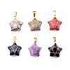 Gold-Wrapped Crystal Star Pendant Necklace, 2cm Jade Charm, Ins Style Fashion Accessory