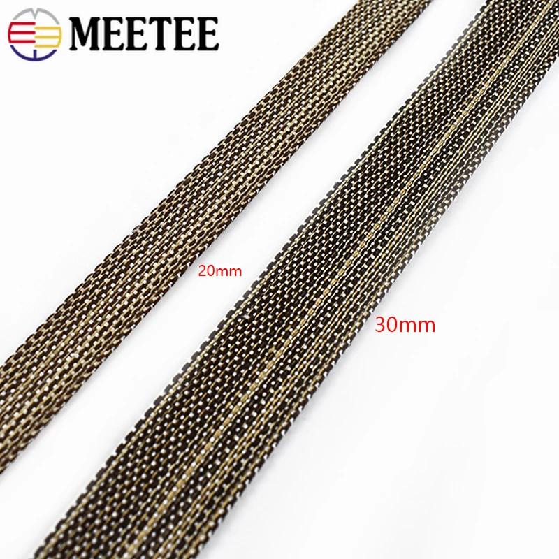 1/2/3/4/5M Cotton Ramie Webbing Strap Tape Jacquard Band Backpack Bag Belt Ribbons DIY Sewing Biasband Clothing Accessories