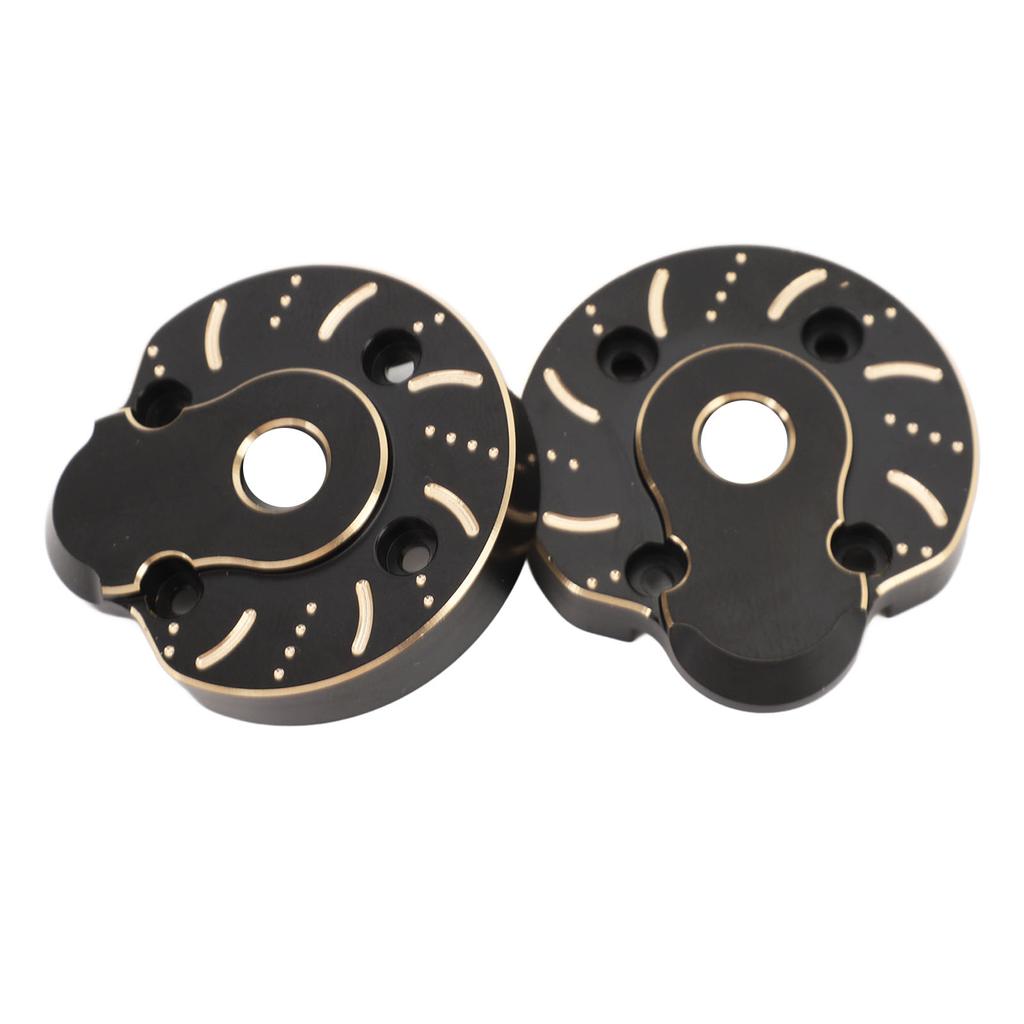2pcs Portal Cover Plates Brass Portal Covers Weights for Capra for SCX10 III 1/10 RC Crawler Car Fro