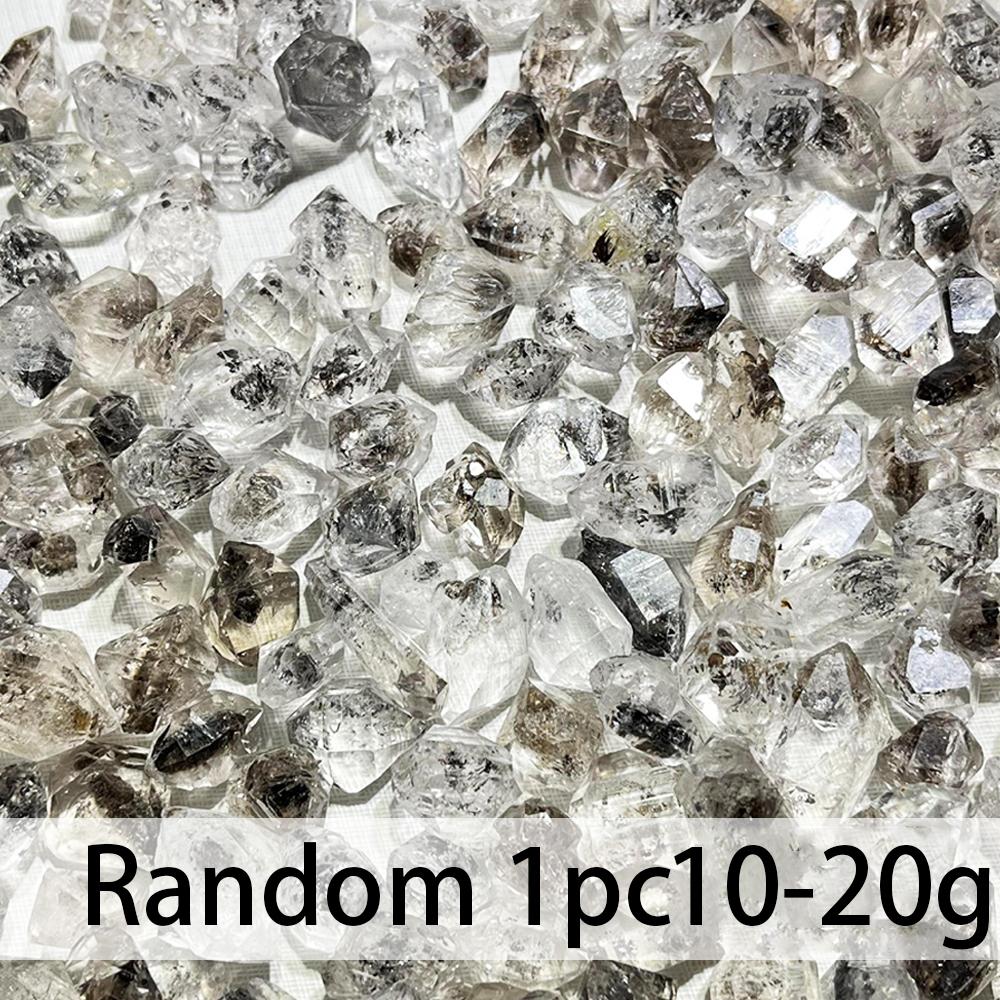 Natürlicher Herkimer-Diamant Weißer Kristall Mineral Energie Roher Stein Kristall Reiki Heilkristalle Kraft Heimdekoration 1-10G