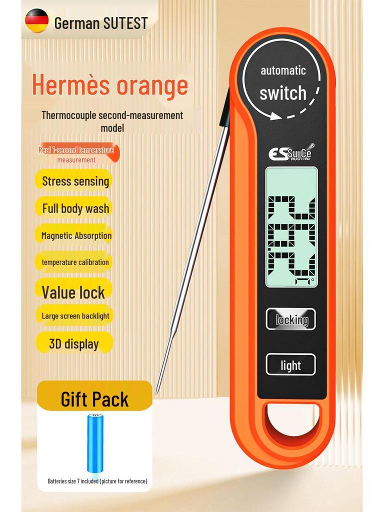 Waterproof Kitchen Food Thermometer with Baking Probe for Water Temperature Measurement
