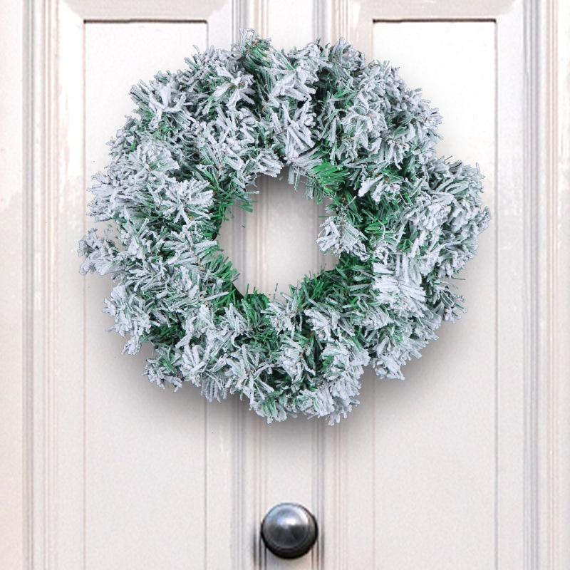 Wholesale 2023 New Christmas Wreath With Snowy Pvc Vine For Decoration In Shopping Mall And Window Display Small Medium And Large Sizes