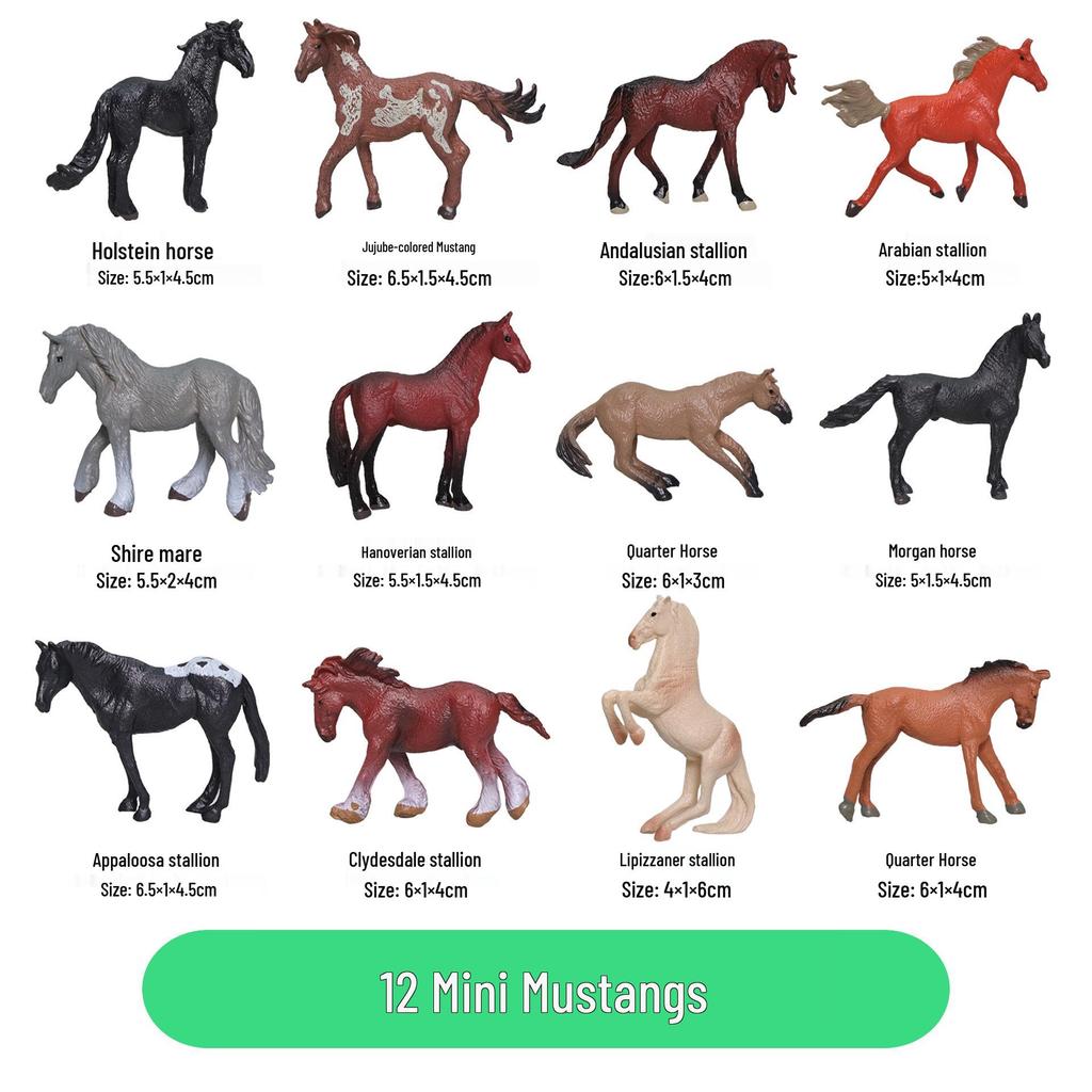 Farm Animal Figurine Set: Cow, Sheep, Chicken, Duck, Goose, Pig, Dog - Early Education Toy