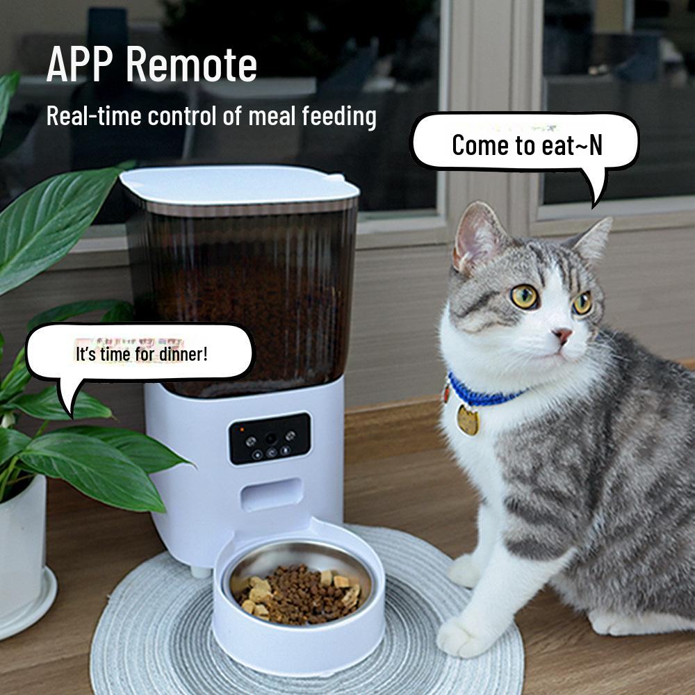 Pet Smart Feeder: Automatic Cat/Dog Food Bowl with Remote Video Feeding 