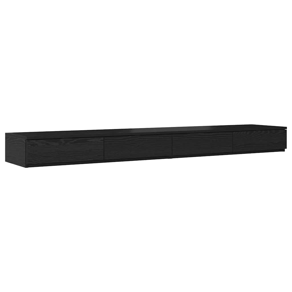 Bed Drawers Black Oak Effect 180 x 36.5 x 16.5 cm