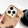 Brown Three-dimensional Biscuit Bear for IPhone14/15promax for Apple 16 Mobile Phone Case Niche 12 New Style 13p