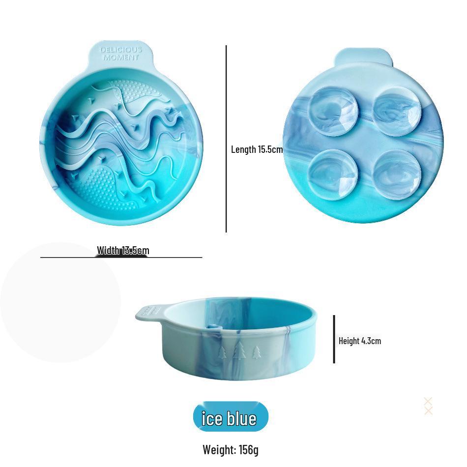 

Anti-Choke Silicone Slow Feeder Bowl for Cats - Suction Cup, Anti-Tip, Easy Clean 15.5cm x 13.5cm x 4.3cm