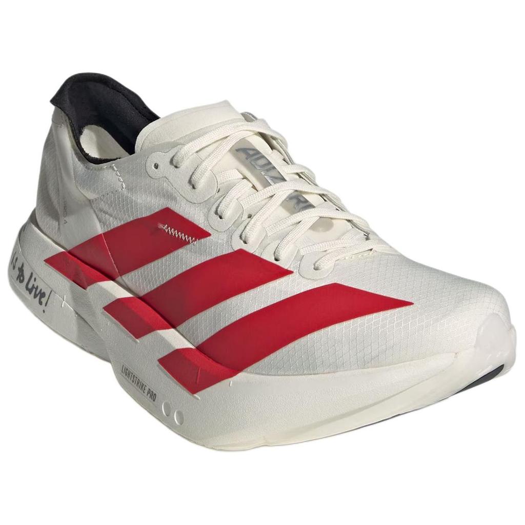 Adidas Adizero Adios Pro 4 Comfortable Versatile Durable Rebound Low-Top Running Shoes Women sneaker White Red JR6350