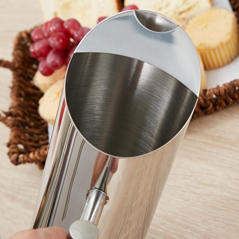 1/2L Kitchen Cold Wine Pitcher Stainless Steel Wine Juice Water Jug Ice Cold Freeze Water Pot Kettle for Restaurant Cafe Mix Bar