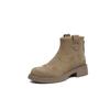Fashion 2025 New Autumn Women Boots Round Toe Thick Heel Women Shoes Motorcycle Boots Cow Suede Modern Ankle Boots Platform Shoes