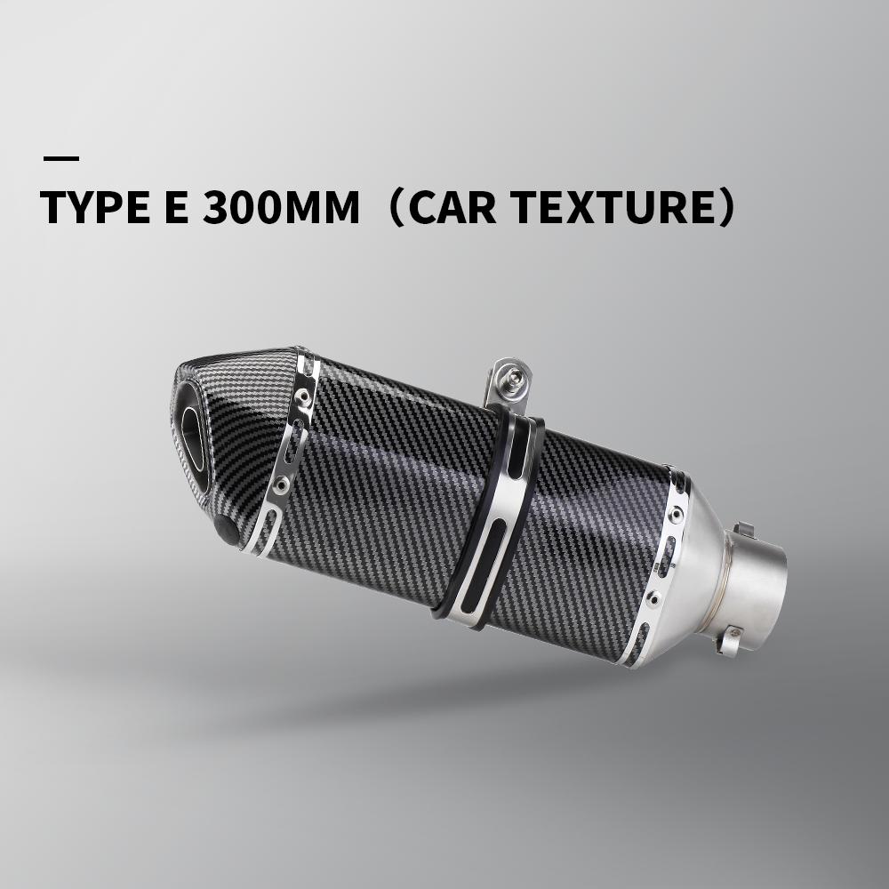 Universel 51MM Motorcykel Rustfrit Stål Udstødningsrør 570mm til ninja400 R3 Z900 S1000RR MT-07 pcx160 duke390 R1