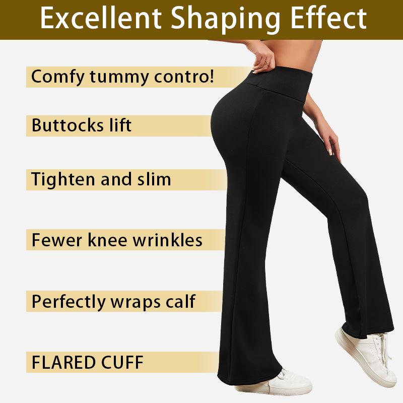 High-Waisted Fleece-Lined Yoga Pants: Thick, Tight-Fit, High Elasticity, European & American Style Flared Fitness Pants