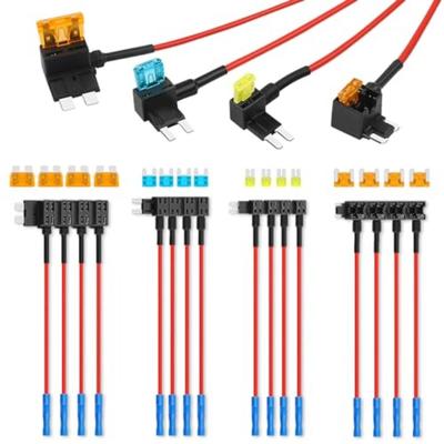 Upgraded Car Add a Circuit Fuse Tap Kit 4 Types Fuse Adapter Jumper for Cars  Boats