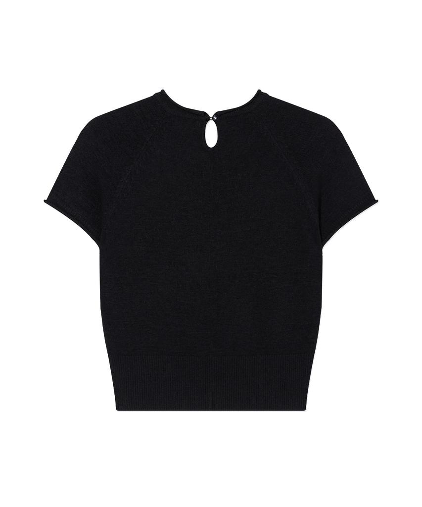 COVERNAT WOMAN Boucle Raglan Half Knit Black