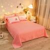 Cotton Checkered Bed Skirt Thickened Wear-resistant Bed Cover Pillowcase Three Piece Set Anti Slip and Dustproof Bedspread Sheet