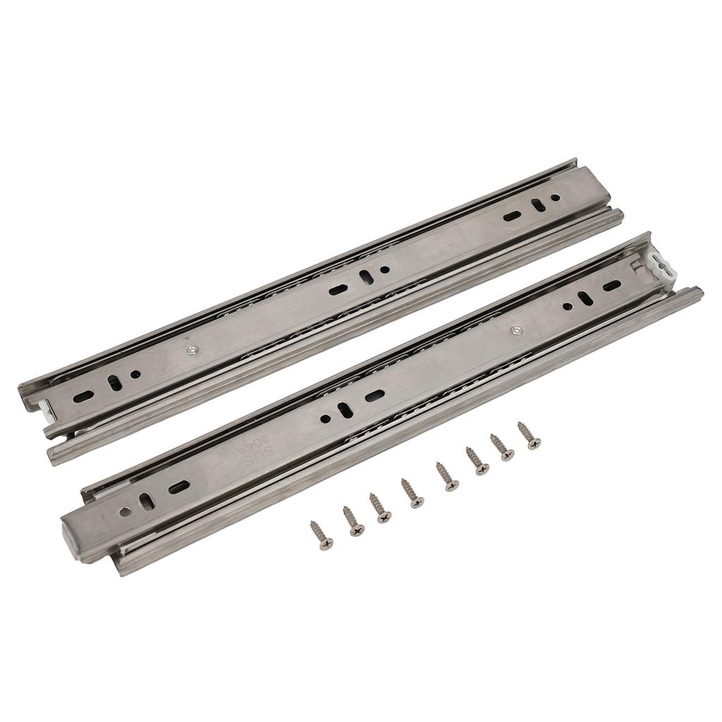 1 Pair Drawer Slides 304 Stainless Steel Thickened Hydraulic Damping Buffer Drawer Slide Silent Furniture Hardware Accessories