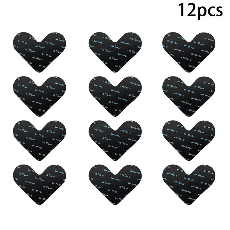 8/10/12Pcs Heart Shape Rug Gripper Double Sided Non-Slip Rug Pads Sticker, Washable And Reusable Rugs Corner Tape