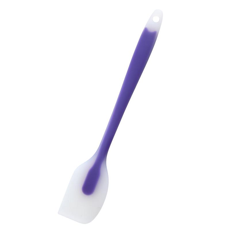 In-Stock Translucent Food-Grade Small Spatula: Integrated Scraper for Cake and Cream Baking фиолетовый