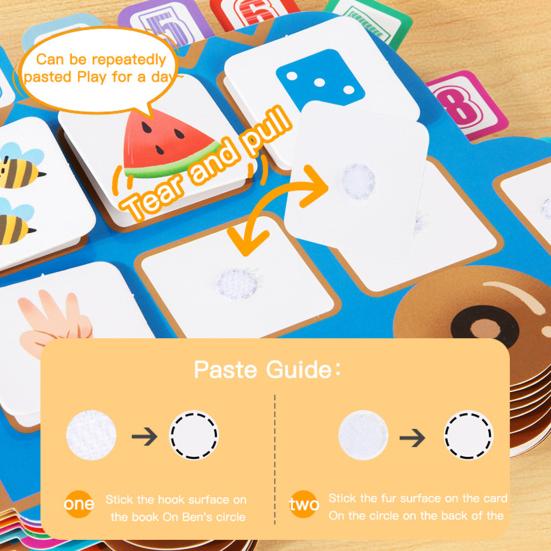 Kids Color Sorting Quiet Book Preschool Learning Number Color Cognition Activities Busy Book Fine Motor Skills Educational Toddlers Sticky Booklet