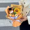 Vielseitig Süße Puppe Häkelblumenstrauß Handgemacht Niedlich Cartoon Gewebte Sonnenblume Kreativer Strauß Abschlussgeschenk