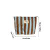 Contrast Color Women's Stripe Storage Bags Cute Large Capacity Female Cosmetic Bag Makeup Case Canvas Clutch Purse Handbags
