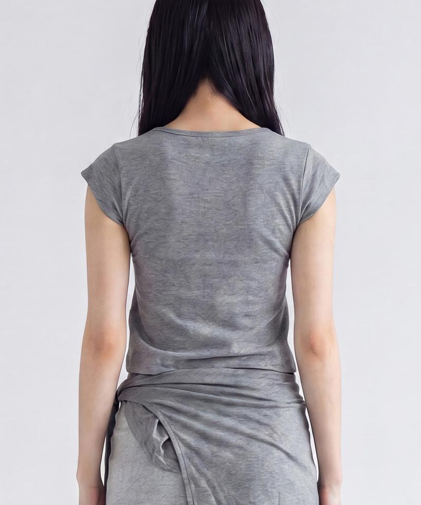Jemjempaladi Bonnie Crop Top Melange Grey