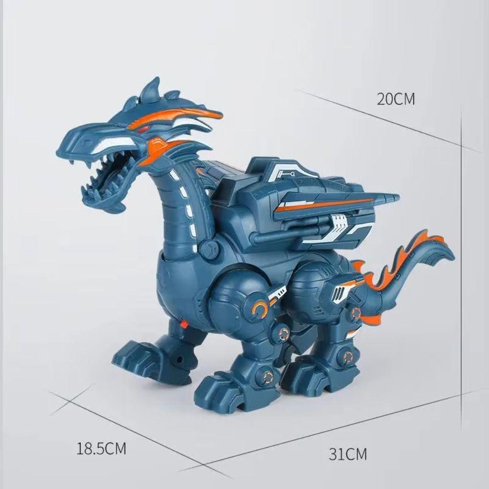 Cool Light Mechanical Dinosaur Simulation Fire Electric Puzzle Model Children Play