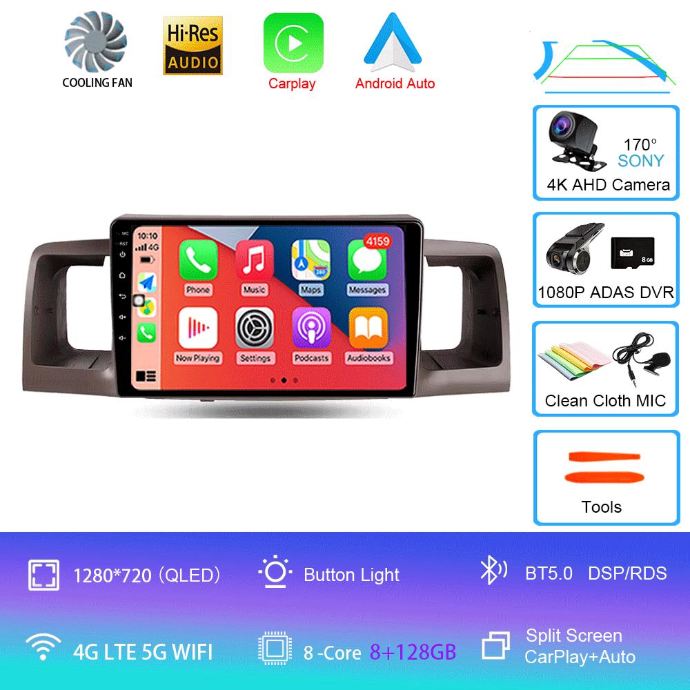 Radio auto Android 14 Pentru Toyota Corolla E130 E120 2000 - 2004 player Multimedia navigație stereo GPS Nu 2din 2 din dvd