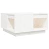  Coffee Table, White, 60x61x32.5 Cm, Solid Pine Wood