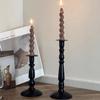 Retro Black Iron Candle Holder for Romantic Dinners & Buddhist Offerings