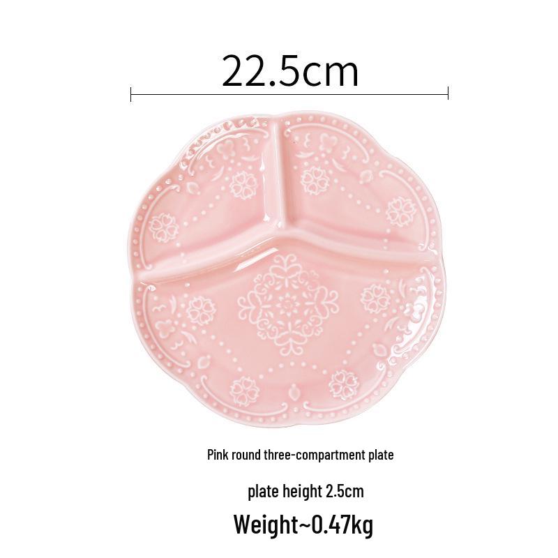 

Portion Control Ceramic Plate for Adults & Kids – Weight Loss & Balanced Meals