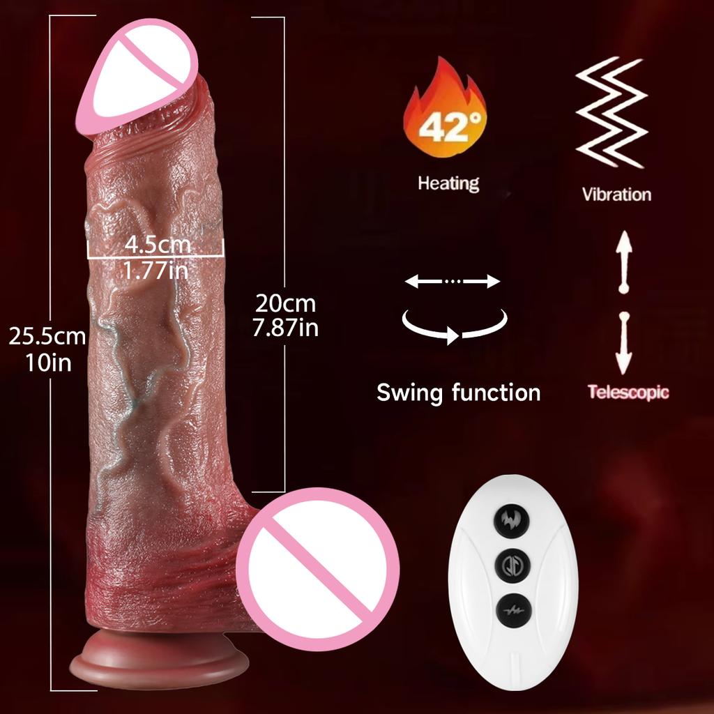 Thrusting Dildo Vibrator Sex Toys Realistic Silicone Penis Remote Control Telescopic Dildos Adult Toy for Women Masturbation 18+