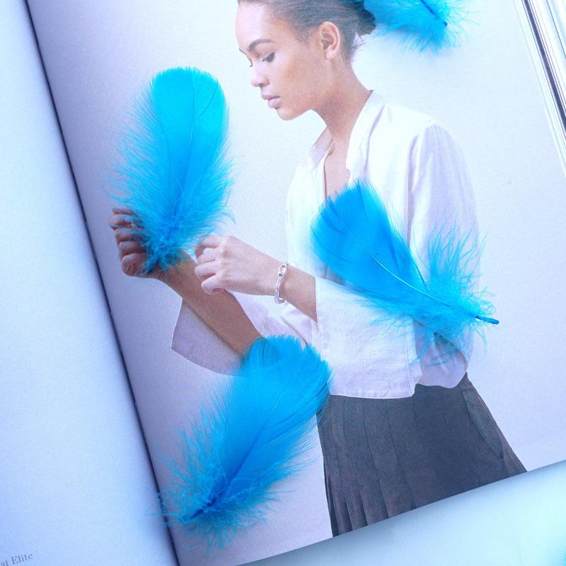 50Pcs Macaron Color Small Feathers 5-8Cm Goose Feather Small Floating Bobo Ball Balloon Filling Decorative Material