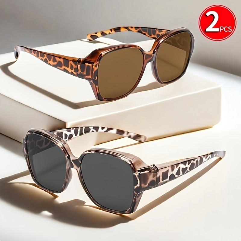 

2 шт. больших винтажных очков, надеваются поверх модных очков, для мужчин и женщин, для вождения и вечеринок, повседневные стильные аксессуары