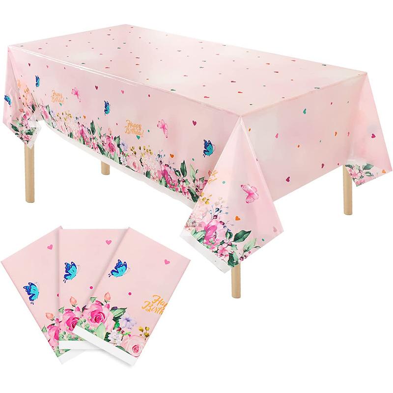 Schmetterling Einweg-Tischdecke Plastik Rechteckig Frühling Schmetterling Geburtstag Tischdecke Happy 1. Erster Geburtstag Party Deko