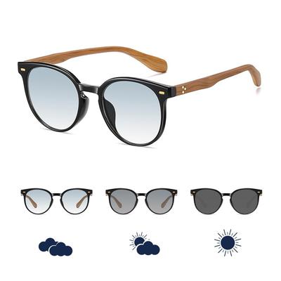 Feisedy Photochromic Sunglasses, Blue Light Blocking, UV Protection, Color-Changing Lenses, Non-Polarized, TR90, Lightweight, Fashionable, Unisex,