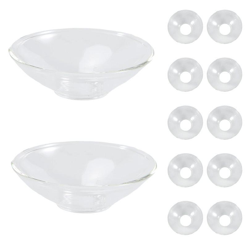 

M-Modern-12 ШТ. Защитные кольца от капель воска Круглые поддоны для сбора воска Для свечей Для центра стола Свадьба прозрачный