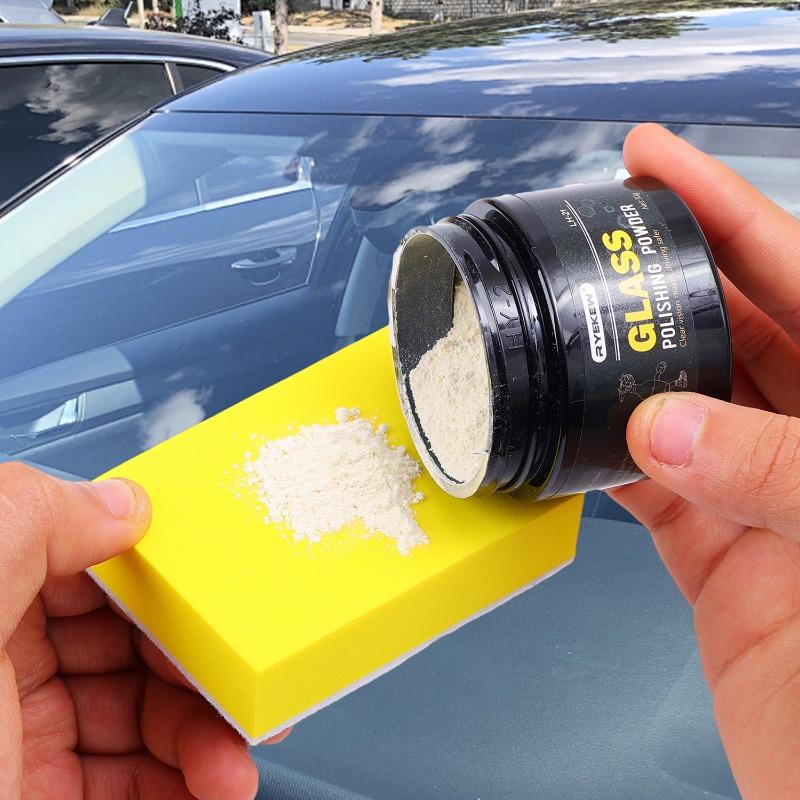 30g Glass Polishing Compound Powder Detergent Window Cleaner Glasses Scratch Remover Car Glass Cleaning Powder Safe Windshield
