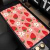 Cute Strawberry Large Extended Gaming Mouse Pad Non Slip Desk Mat Sweet Floral Keyboard Mousepad For Laptop Desktop Office Decor