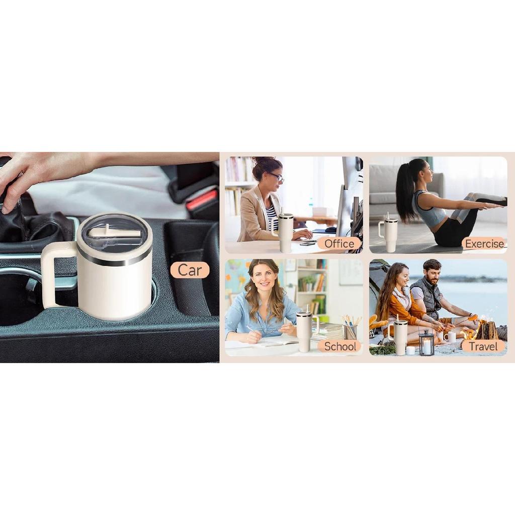 40oz Flip Straw Leak Proof Lid for Stanley H2.0 Quencher ProTour Tumbler Lid Replacement for Stanley Cup Accessories Straw Cover Cup Holders 5