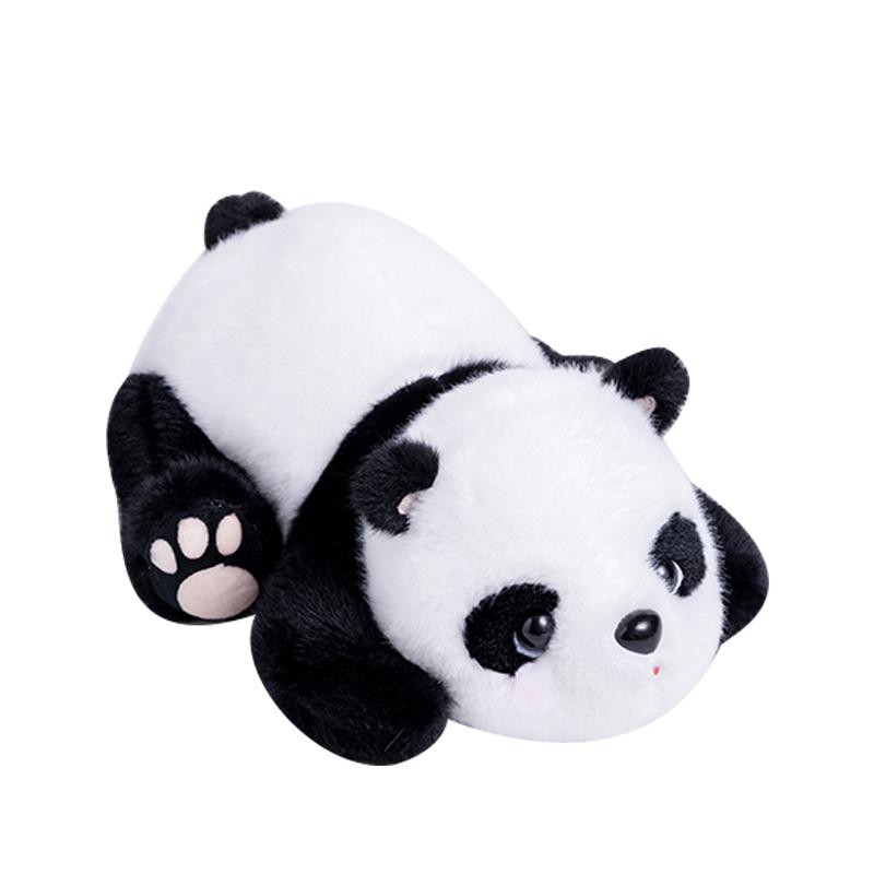 Simulation 23cm Fluffy Panda Dolls Baby Kids Appease Peluche Plush Animals Lying&Sitting Panda Bear Toys for Kids Present