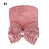 Newborn Hospital Hat Baby Hats Nursery Beanie Cap with Bow Cute Stripe Infant Hat Soft Turban Hats for Baby Girls