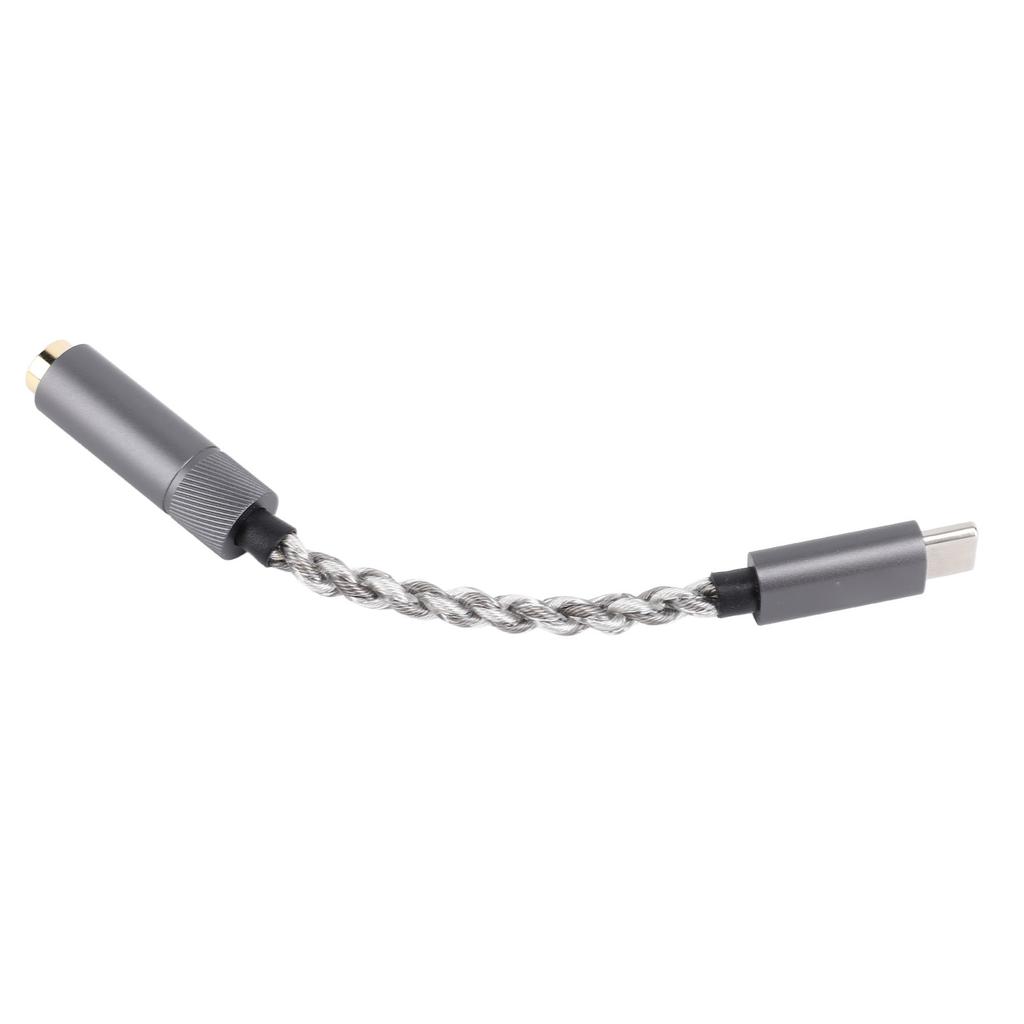Type C To 4.4mm Headphone Jack Adapter Cable CX31993 Chip Cooperized Silver 384KHz 32bit Type C To 4.4mm Sound Adapter