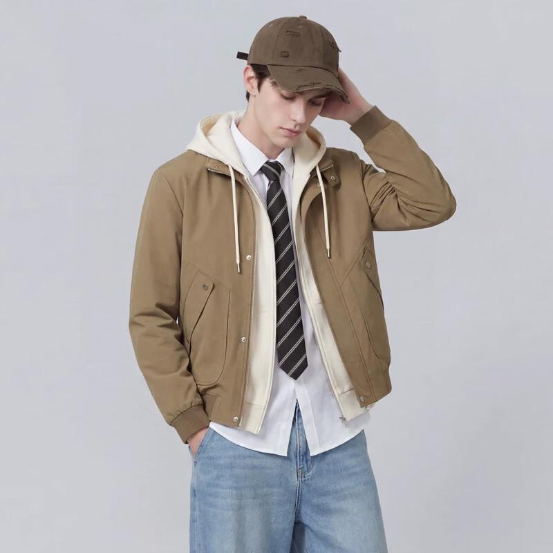 Men s Stand Collar Casual Workwear Jacket 2XL