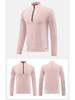Men's Quick-Dry Long Sleeve Sun Protection T-Shirt with Half Zip for Sports & Fitness