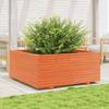 Plant Pot Wax Brown 110 X 110 X 49.5 Cm Solid Pine Wood