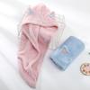 Cute Cartoon Embroidery Coral Fleece Water Absorbent Hair Cap for Women