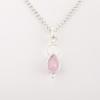 Rose Chalcedony Gemstone 925 Sterling Silver Jewelry Handcrafted Pendant 1.40" PP-12-15